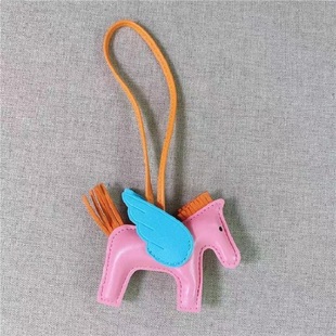 极速Famous Desijgner PU Leather Horse Shape Hanger Keychain