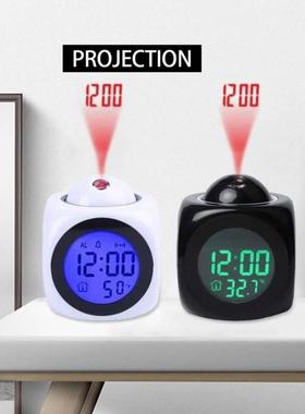 极速投影闹钟创意卧室学生时间床头女语音报时多功能个Y性电子钟