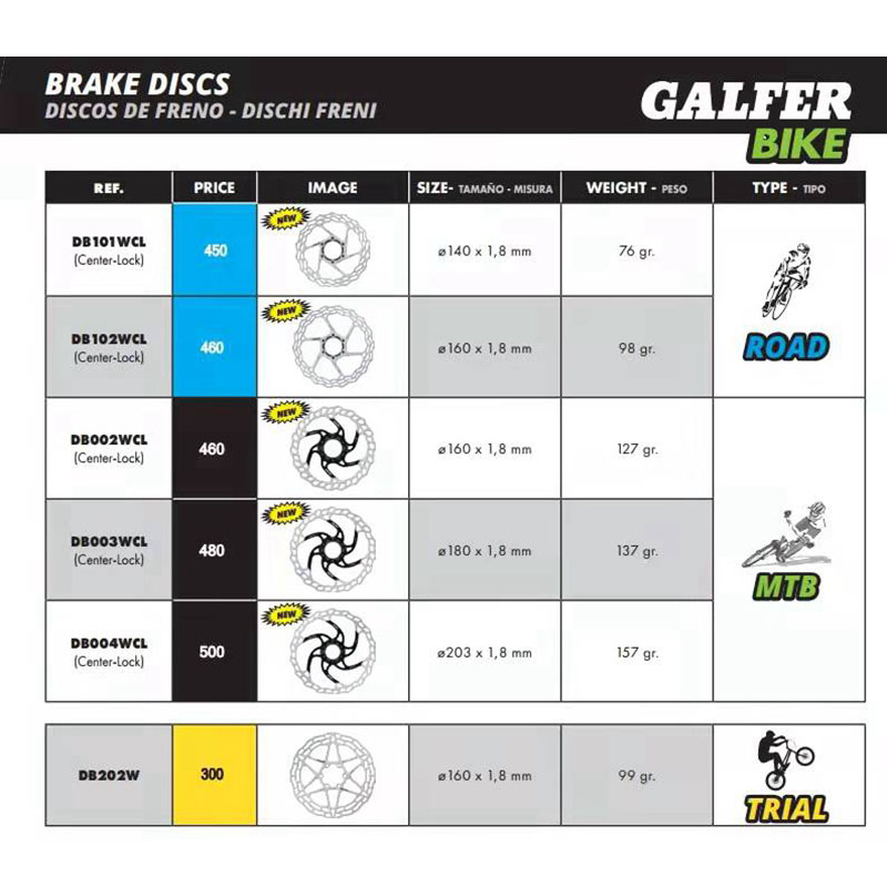 速发GALFER BIKE DISC 山地公路自行车刹车中锁/六钉超轻量碟片来
