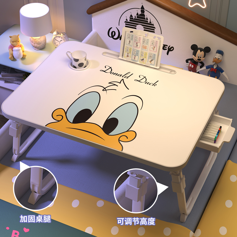 速发 可升降折叠脑上小桌习学习书桌电床桌学子懒人膝上桌飘窗卧