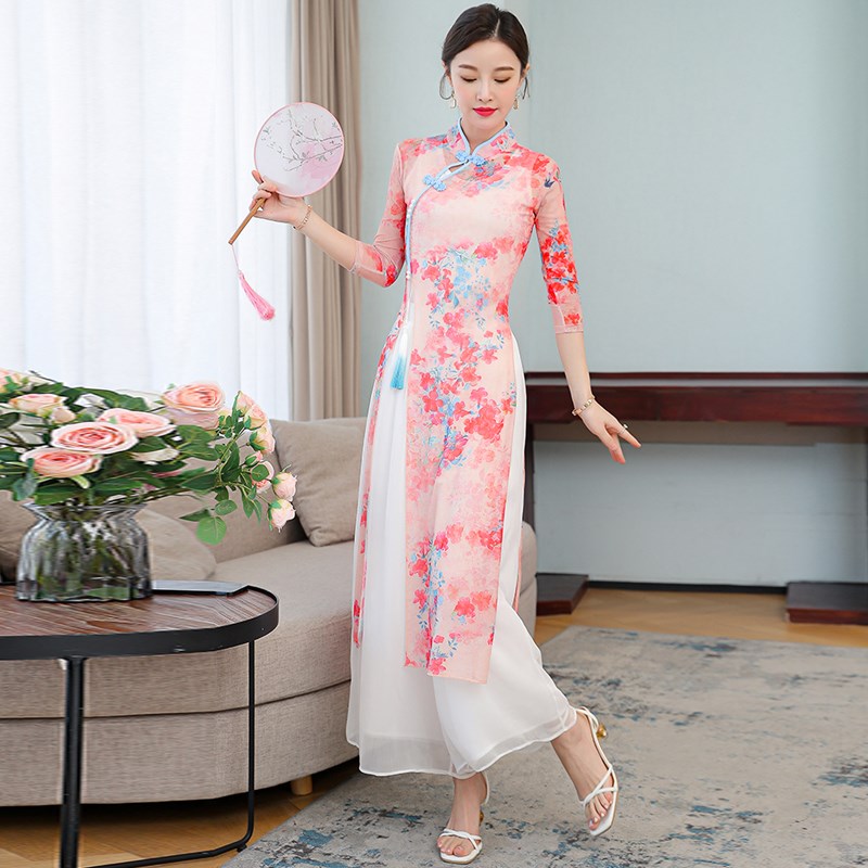 现货速发古典舞旗袍舞蹈服多情种练功服表演服装中国风禅舞服仙气