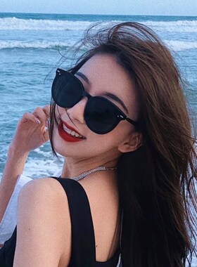 速发墨韩夏海边圆脸202年新款镜版潮太防紫外线偏光大脸