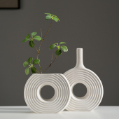 速发简约创意陶瓷花瓶摆柜电居饰品客厅玄关家视件摆设酒柜装 饰品