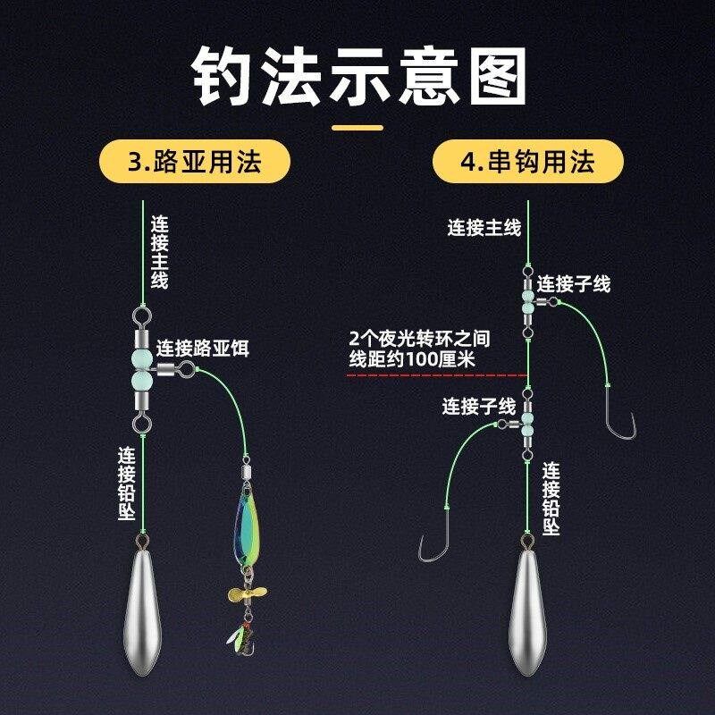 速发美式三叉八字环三通8字环连接器转环海钓风筝钓组配件分叉器