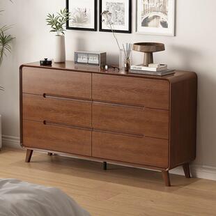 全实木斗柜一体梳妆台化妆收纳柜床尾卧室桌可伸缩多功能斗柜书桌