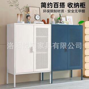 韩式餐边柜轻奢铁艺橱柜现代简约风卧室客厅收纳柜家用靠墙储物柜