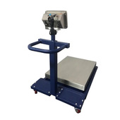 不锈钢台秤带轮移动式 公斤500kg磅工业电子称1吨大台面E310B