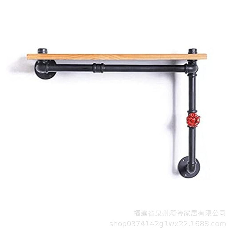 复古金属铁支架墙上搁板置物架家用仿古工业壁挂管架DIY创意订 制