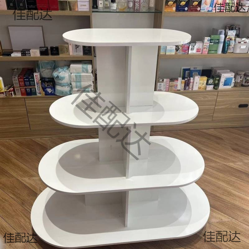 多功能超市中岛展示台零食货架圆形中岛柜鞋柜礼品展台红酒展批发