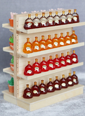 1:12娃娃屋dollhouse迷你家具模型diy散装拼装木质素坯超市货架子