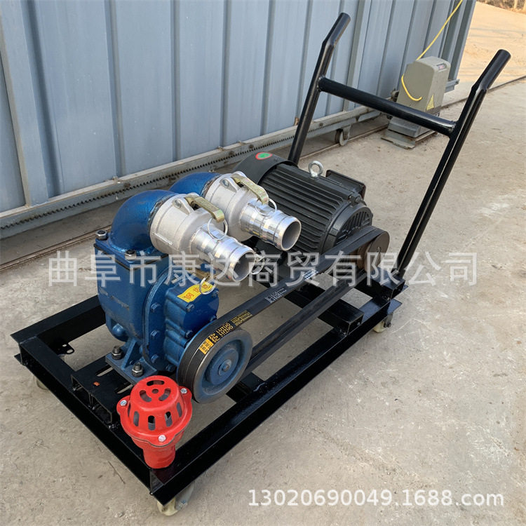 小型养殖场抽粪便抽水泵 3寸4寸抽粪泵 电机带动水泵 钢齿轮带动