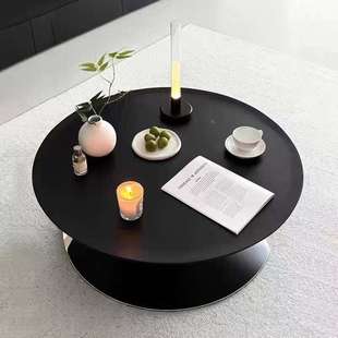 Float法式 飞碟茶几客厅家用设计师圆形网红奶油风悬浮岩板茶桌子