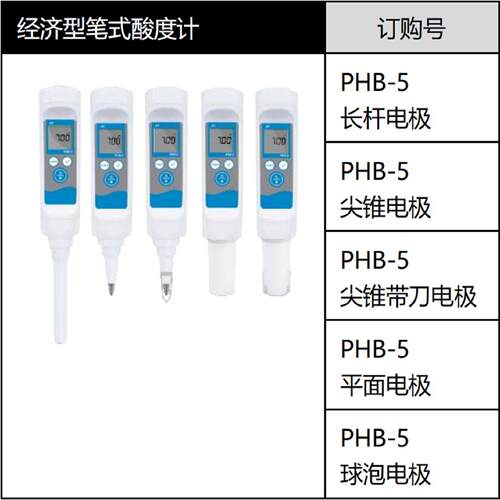 经济型笔式pH计（球泡电极） 型号:PHB-5库号：M412196