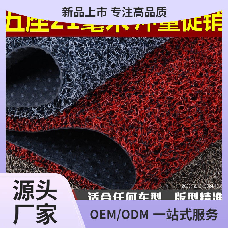 汽车脚垫丝圈耐脏易清洗通用脚垫地毯式脚踏车垫子车用地垫可裁剪