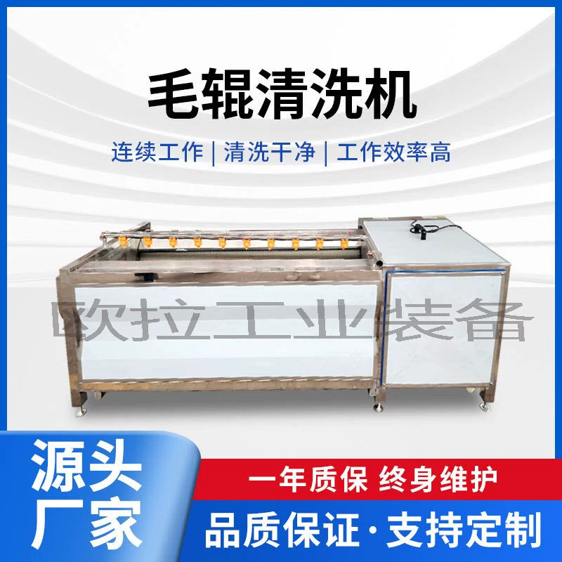 根茎果蔬全自动毛辊清洗脱皮机