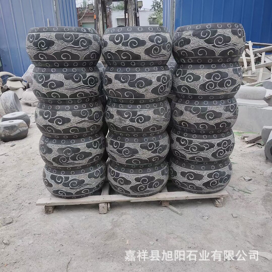 青石花岗岩柱墩石古建柱基石 石柱墩石墩门墩空心实心柱墩石