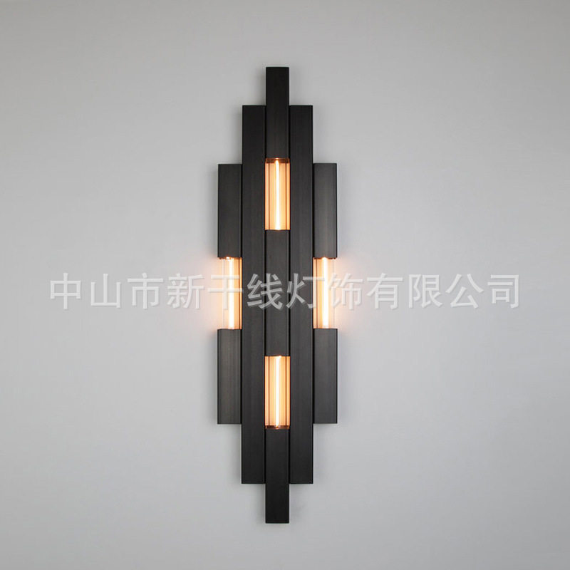 现代简约黑色长条氛围壁灯