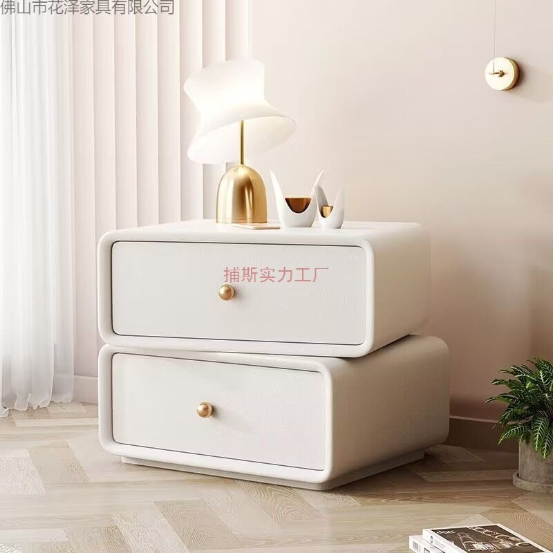 轻奢简约实木旋转床头柜