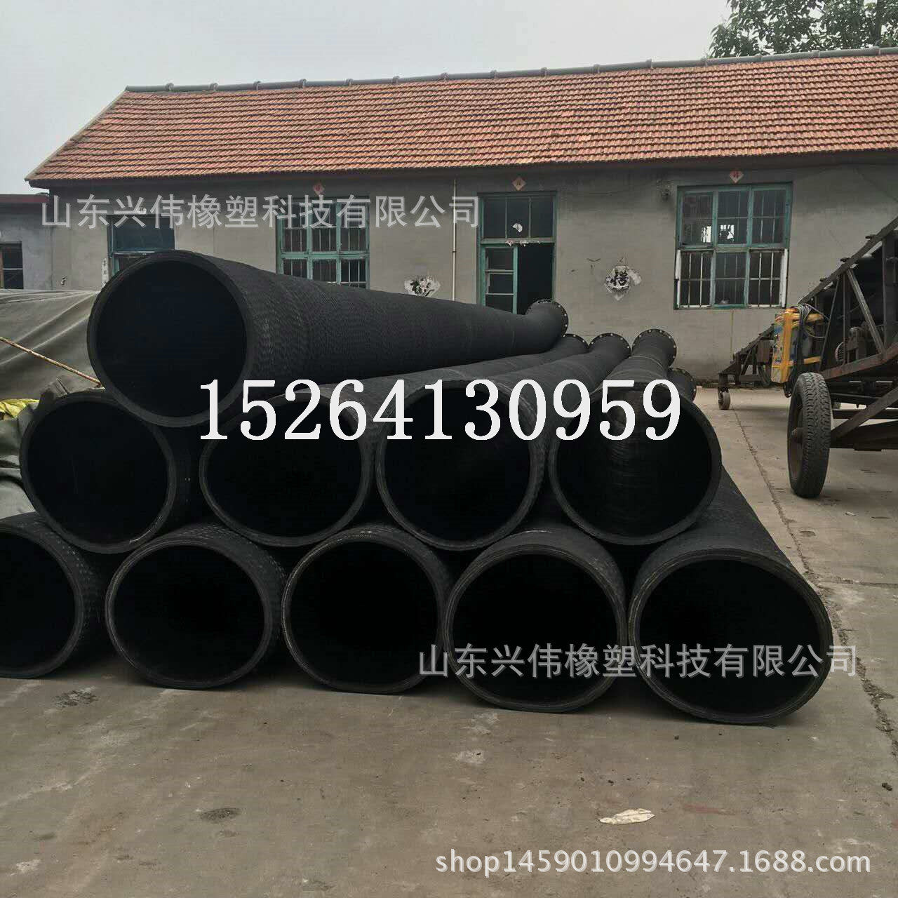黑色输水钢丝橡胶管 大口径夹布输水管 钢丝吸排水胶管