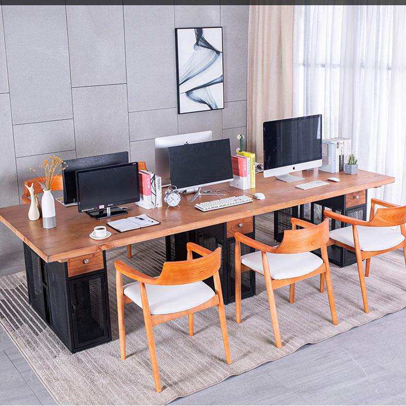 员工电脑桌椅组合职员办公桌四人位六人工位简约现代2/4/6工作位