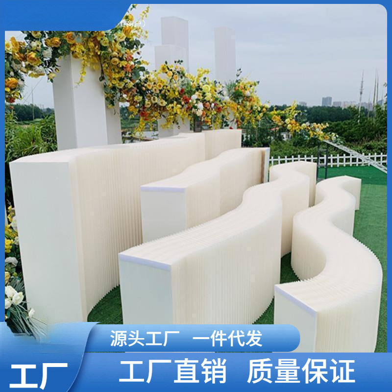 创意展示台多功能伸缩折叠纸展示架落地陈列架瓦楞纸凳纸质置物架