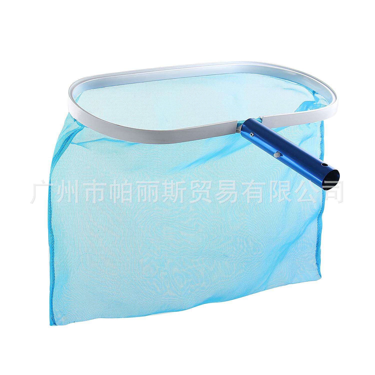 游泳池捞叶网铝合金边框深水鱼池清洁工具(配1米伸缩杆)