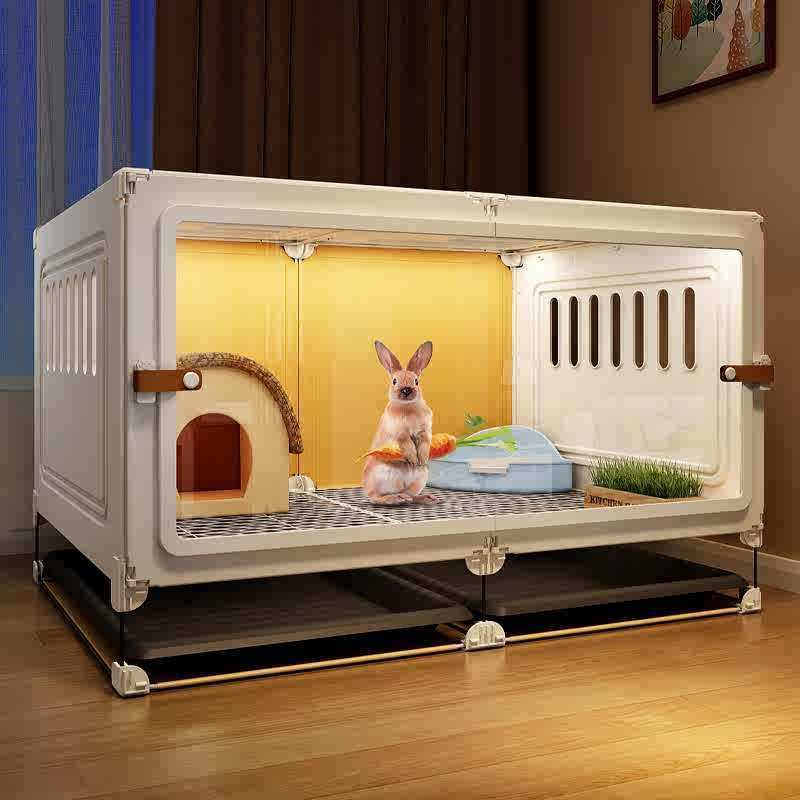 兔笼兔子专用笼子带厕所兔笼子家用大号荷兰猪豚鼠笼子观赏别墅