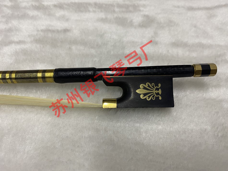 花碳纤小提琴琴金色孔雀花乌木尾库白马尾小提琴琴弓