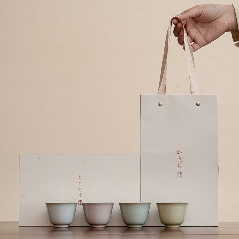 云隐造物汝窑茶杯套杯汝瓷可养开片个人杯汝瓷功夫品茗杯个人