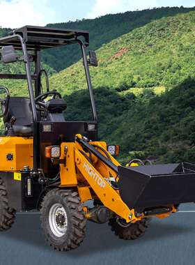 小型轮式电动装载机HT06型600kg农场建筑工地用小铲车出口