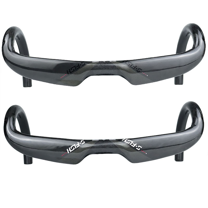 SFISH碳纤维公路车弯把380/400/420/440mm内走线小弯把自行配件