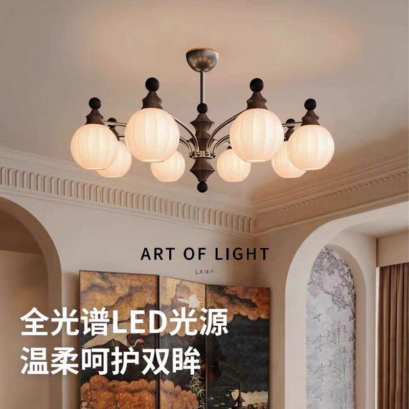 法式中古风客厅吊灯复古2026新款新中式灯饰感设计师灯具