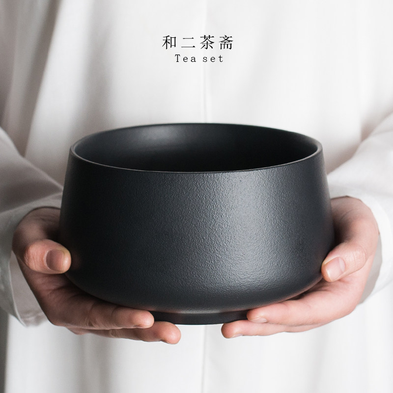 茶洗缸大号特大陶瓷轻奢高档茶具配件笔洗茶盆茶盂水盂茶渣缸韶意