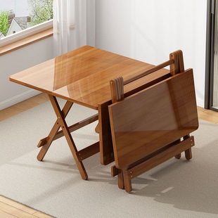 折叠桌子家用餐桌椅户外长方形简易实木夜市摆地摊学习便携式rω