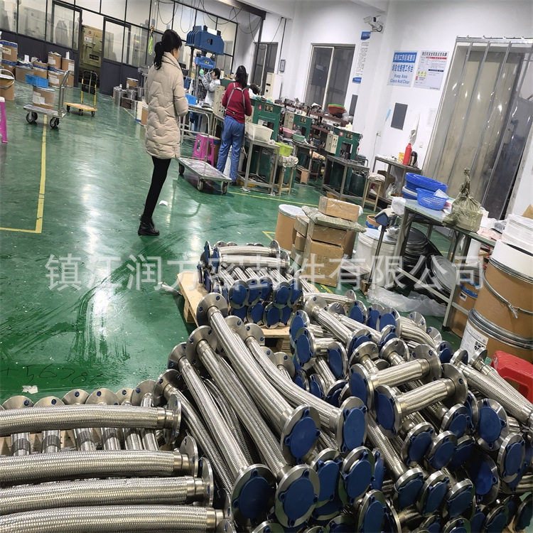 不锈钢编制四氟PTFE软连接钢衬四氟管道拉伸管