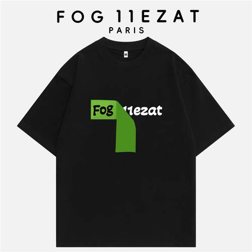 FOG 11EZAT联名潮牌2026年春夏新品圆领短袖宽松T恤美式上衣男女