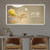 装 新中式 钟表挂墙万年历2025新款 饰画挂钟现代简约客厅家用时钟