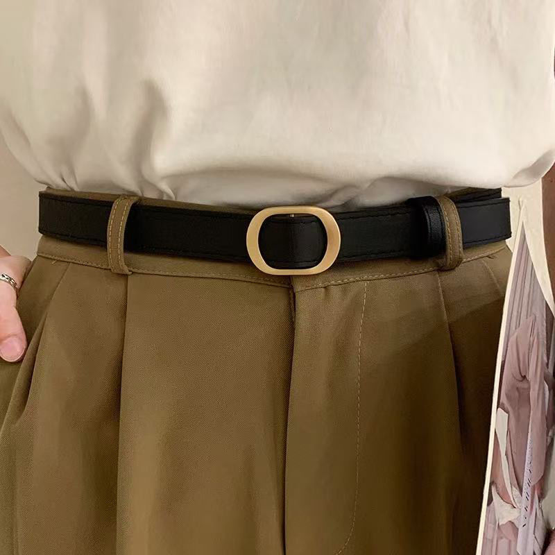 皮带女款2025新款韩版腰带配牛仔裤免打孔无孔学生百搭简约裤腰带