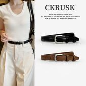 皮带女款 腰带 配裙子高级感女士裤 真皮黑色细腰带2025新款 配牛仔裤