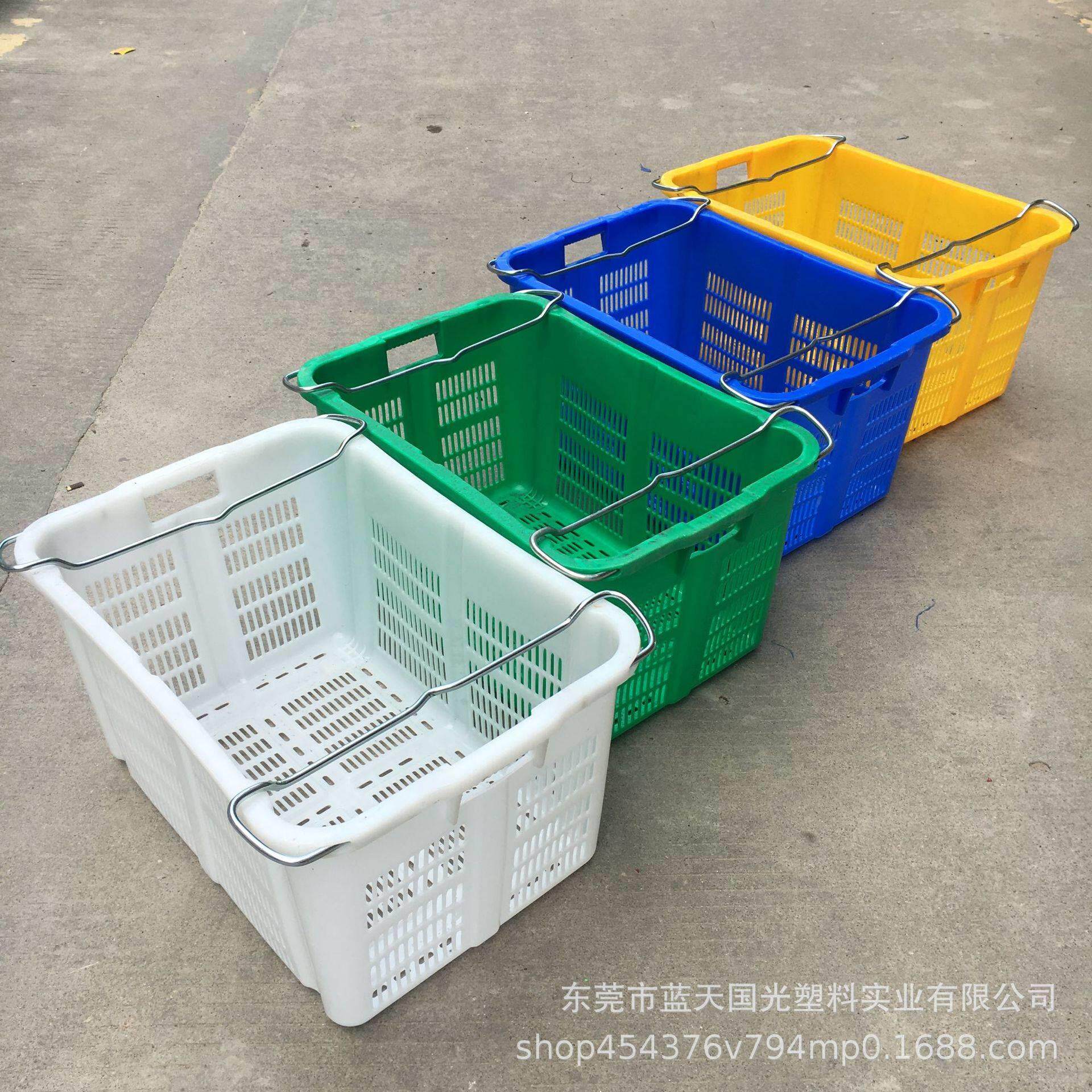 可堆叠塑料周转筐超市生鲜水果周转箩市场专用水果菜箩框