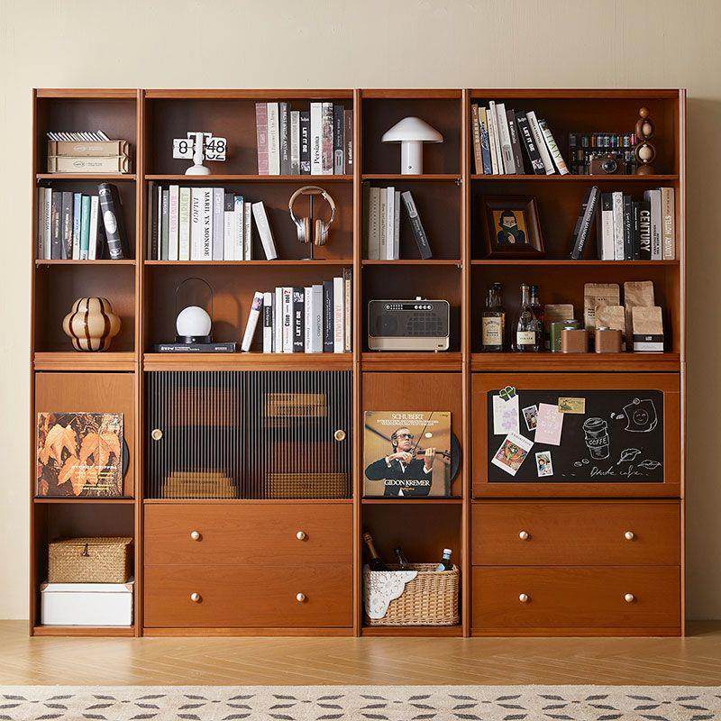 家居书柜储物柜一体半面整墙实木框架客厅2024新款业繁花系列,住宅家具,书架,淘宝优惠券,粉丝福利购,淘宝优惠卷