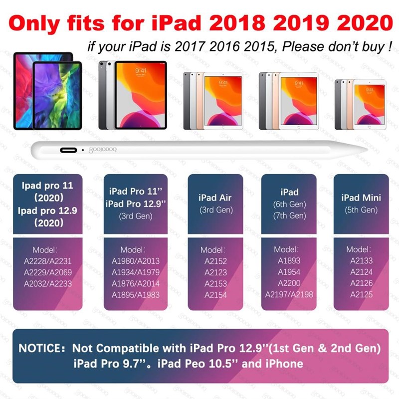 极速Pencil Stylus Pen for iPad Pro 20H20 10.2 (7th Gen) 2019