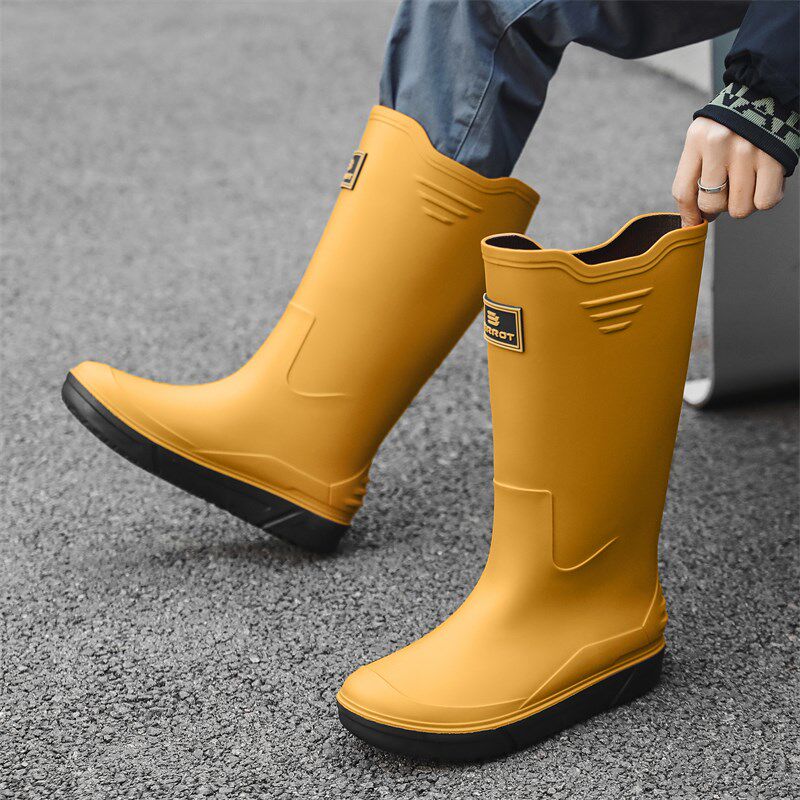 极速男士高筒雨靴防滑防臭雨鞋男款洗车厨房水鞋防U水加绒厚底耐