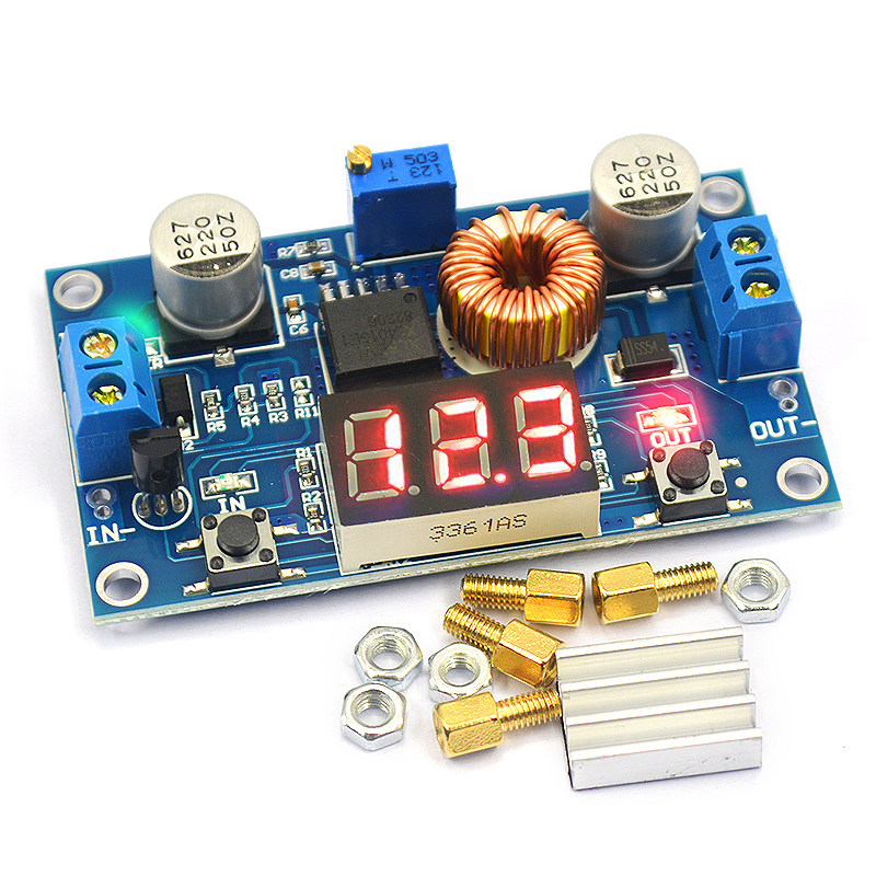 极速电压可调DC直流降压n稳压电源模块5A大L功率75W带数字显示表