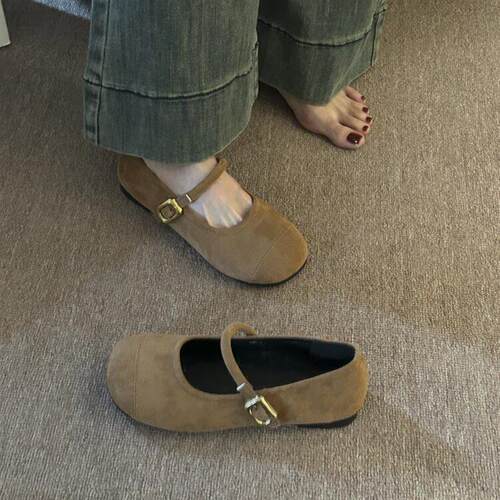 新品平底单鞋f女2026新款春夏季配裙子玛丽珍鞋温柔晚晚鞋豆豆鞋