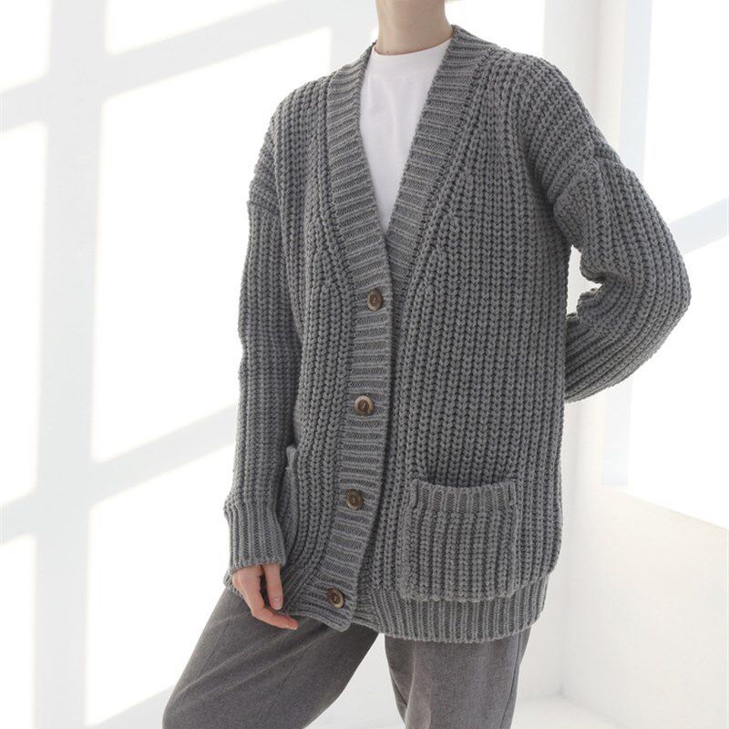 极速2021 Sprging Autumn winter Casual Knit coat wool long ca