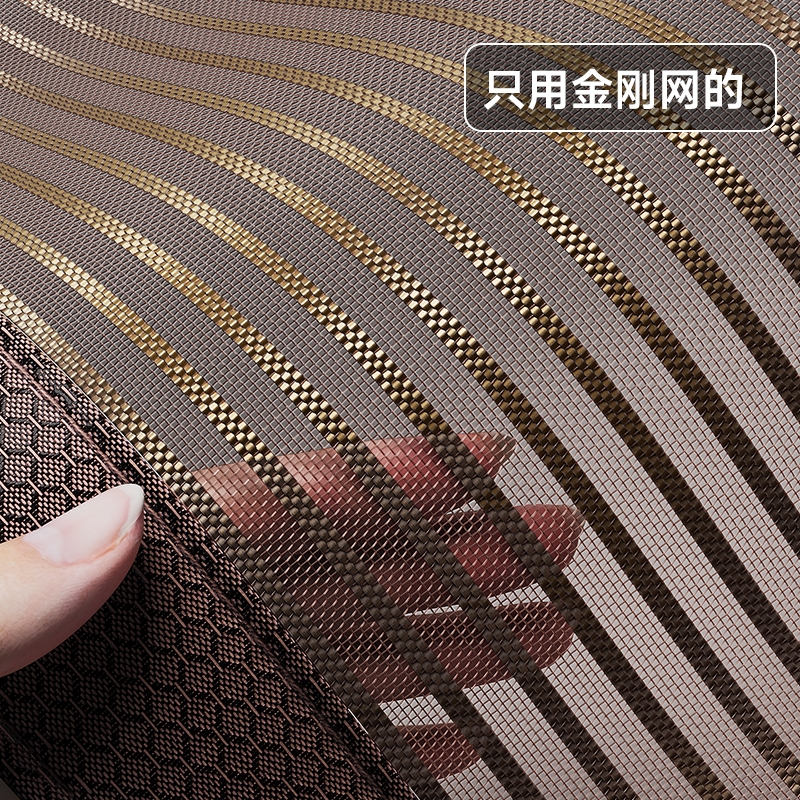 极速防蚊门帘新款全磁铁条魔术贴防蝇虫厨房O客厅家用磁性自吸金