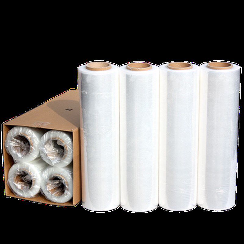 极速蓝铁缠绕膜50cm打包膜大卷pCe拉伸膜透明保护膜工业用塑料保