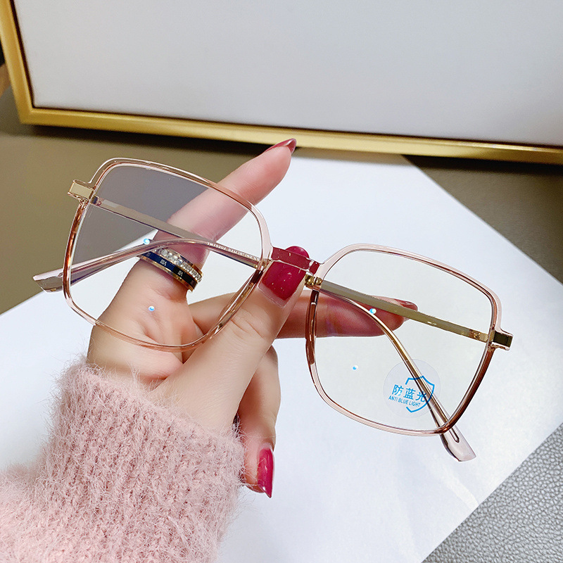 极速TR90新款大框防蓝光眼镜架网红同I款素颜超轻平光镜可配近视