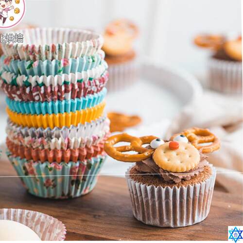 新品125 baking cupcakes Heat resistantI cupcake grease holde